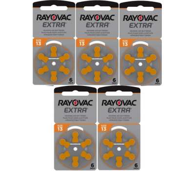 Батарейки для слухового аппарата 13 Rayovac Extra Advanced, 30 шт Батарейки для слухового аппарата 13 Rayovac Extra Advanced, 30 шт
