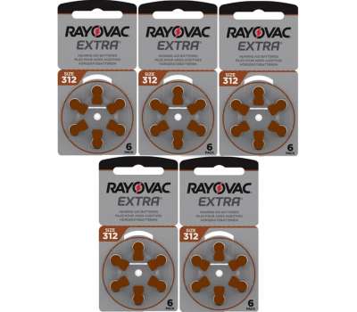 Батарейки №312 для слухового аппарата Rayovac Extra Advanced, 30 шт Батарейки №312 для слухового аппарата Rayovac Extra Advanced, 30 шт