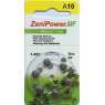 Батарейки A10 для слухового аппарата ZeniPower, 6 шт