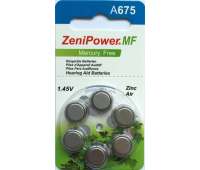 Батарейки A675 для слухового аппарата ZeniPower, 6 шт Батарейки A675 для слухового аппарата ZeniPower, 6 шт