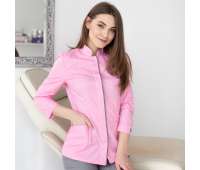 Медицинский женский костюм Сакура розовый-серый Медицинский женский костюм Сакура розовый-серый