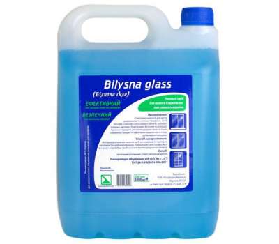 Стекло 5л средство для мытья зеркальных и стеклянных поверхностей ТМ Bilysna Стекло 5л средство для мытья зеркальных и стеклянных поверхностей ТМ Bilysna