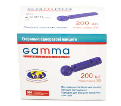 Ланцеты для глюкометра Gamma 50 шт Ланцеты для глюкометра Gamma 50 шт