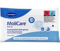Влажные перчатки для мытья MoliCare Skin 8шт