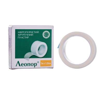 Леопор 5м*1.25см микропористый хирургический пластырь на бумажной основе Леопор 5м*1.25см микропористый хирургический пластырь на бумажной основе