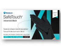 Рукавички нітрилові L чорні Medicom SafeTouch Advanced Black 1187P