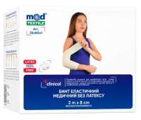 Бинт 8cм* 2 м эластичный высокой растяжимости без латекса Med Textile Бинт 8cм* 2 м эластичный высокой растяжимости без латекса Med Textile
