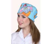Шапочка медицинская цветная на завязках Профмода Шапочка медицинская цветная на завязках Профмода