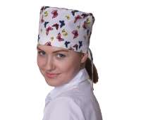 Шапочка медицинская "Американо" цветная с рисунком Шапочка медицинская "Американо" цветная с рисунком