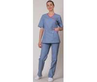 Жакет медицинский женский "Вера" серый рукав короткий