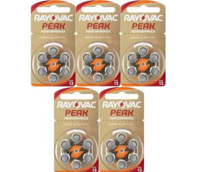 Батарейки для слуховых аппаратов Rayovac Peak 13 (30 шт) Батарейки для слуховых аппаратов Rayovac Peak 13 (30 шт)