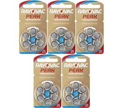 Батарейки для слуховых аппаратов Rayovac Peak 675 (30 шт) Батарейки для слуховых аппаратов Rayovac Peak 675 (30 шт)