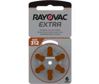 Батарейки 312 Rayovac Extra Advanced, 6 шт для слухового аппарата Батарейки 312 Rayovac Extra Advanced, 6 шт для слухового аппарата