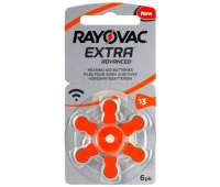 Батарейки №13 для слухового аппарата Rayovac Extra Advanced, 6 шт Батарейки №13 для слухового аппарата Rayovac Extra Advanced, 6 шт