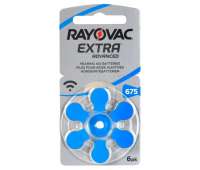 Батарейки №675 для слухового аппарата Rayovac Extra Advanced, 6 шт Батарейки №675 для слухового аппарата Rayovac Extra Advanced, 6 шт
