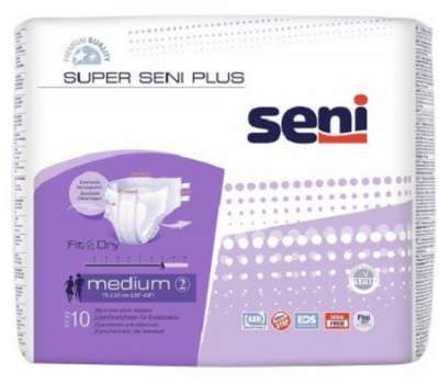 Seni Super Plus Medium (2) - 10 шт подгузники для взрослых Seni Super Plus Medium (2) - 10 шт подгузники для взрослых