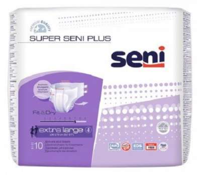 Seni Super Plus Extra Large (4) - 10 шт подгузники для взрослых Seni Super Plus Extra Large (4) - 10 шт подгузники для взрослых