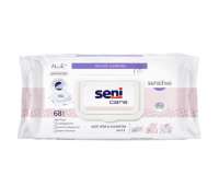 Влажные салфетки для ухода за кожей Seni Care Sensitive 68 шт