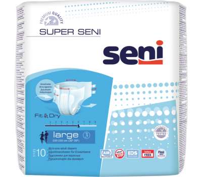Seni (Сени) Super Large (3), 10шт подгузники для взрослых Seni (Сени) Super Large (3), 10шт подгузники для взрослых